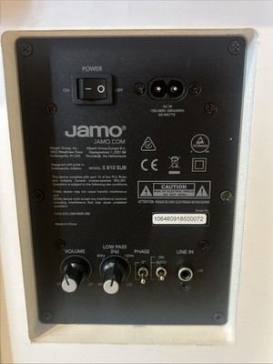 Jamo Studio Series S 810  - 150 Watt Subwoofer (White)  W Cables