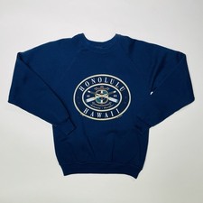 Vintage 1980s  90s Hawaii Crewneck Sweatshirt Pullover Blue USA Mens M