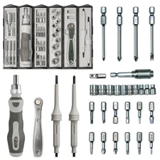 33-in-1 Socket Wrench Repair Tool Kit Precision Screwdriver Bit Set with S2 Bits