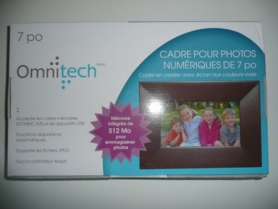 Omnitech 7 in digital photo frame 512MB built-in memory