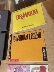 4 Game NES Lot All With Manuals Legacy Of The Wizard, Dr Mario, King&rsquo;s Knight +1
