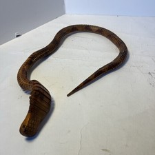Vintage Articulated Wooden 35" Cobra Snake Wiggle Toy