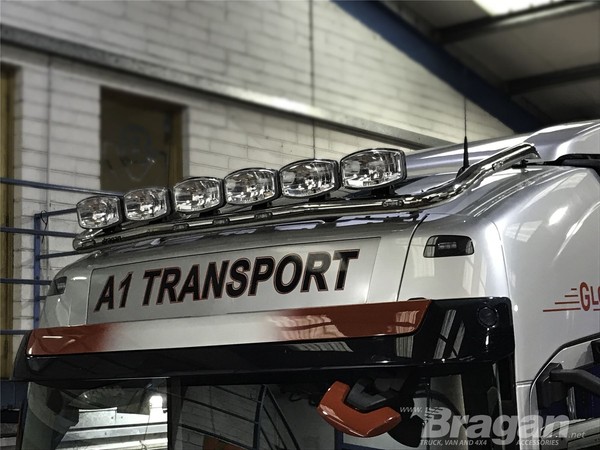 Dach Lichtleiste + LED FüR Volvo FH4 13-21 Globetrotter Standard Cab Edelstahl-image