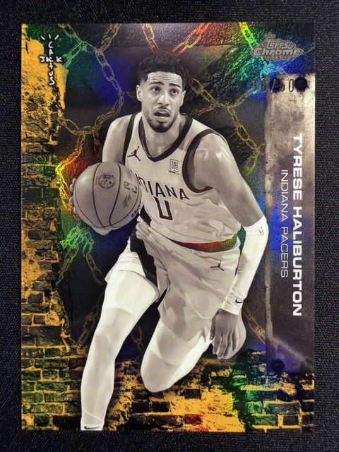 2025-26 Topps Chrome Cactus Jack - Tyrese Haliburton #15 GOLD REFRACTOR # /50