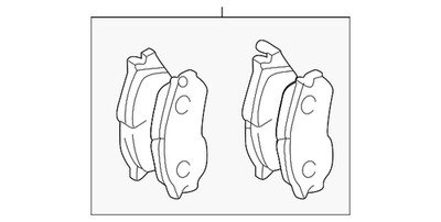 Genuine Mitsubishi Disc Brake Pad Set Front MN116604