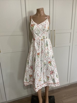 JOIE  botanical  Floral Print Midi Sundress Spaghetti Strap Sz S