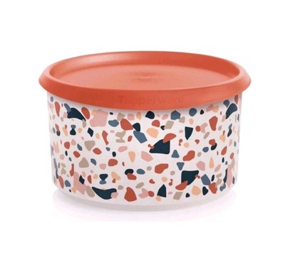 Tupperware One Touch RUND  960 ml orange bunt
