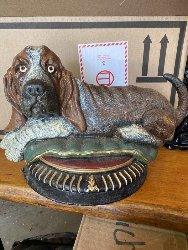 Upper Deck Basset Hound Resin Dog Figurine Sculpture Collectible