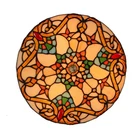 Vintage Baroque Pattern Tiffany Stained Glass Flush Mount Ceiling Light Fixture