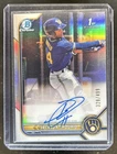 2022 Bowman Chrome Jackson Chourio Auto Refractor 1st Prospect #/499 Brewers