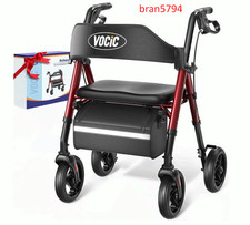 Z21 Rollator Walker for Seniors with Seat, 8" All Terrain, 350 LBS Lightweight