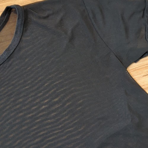 Top corto One Clothing para mujer negro de nailon transparente M - Imagen 4 de 4