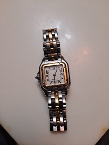 Cartier Panthère de Cartier two tone gold and stainless steel womens small watch