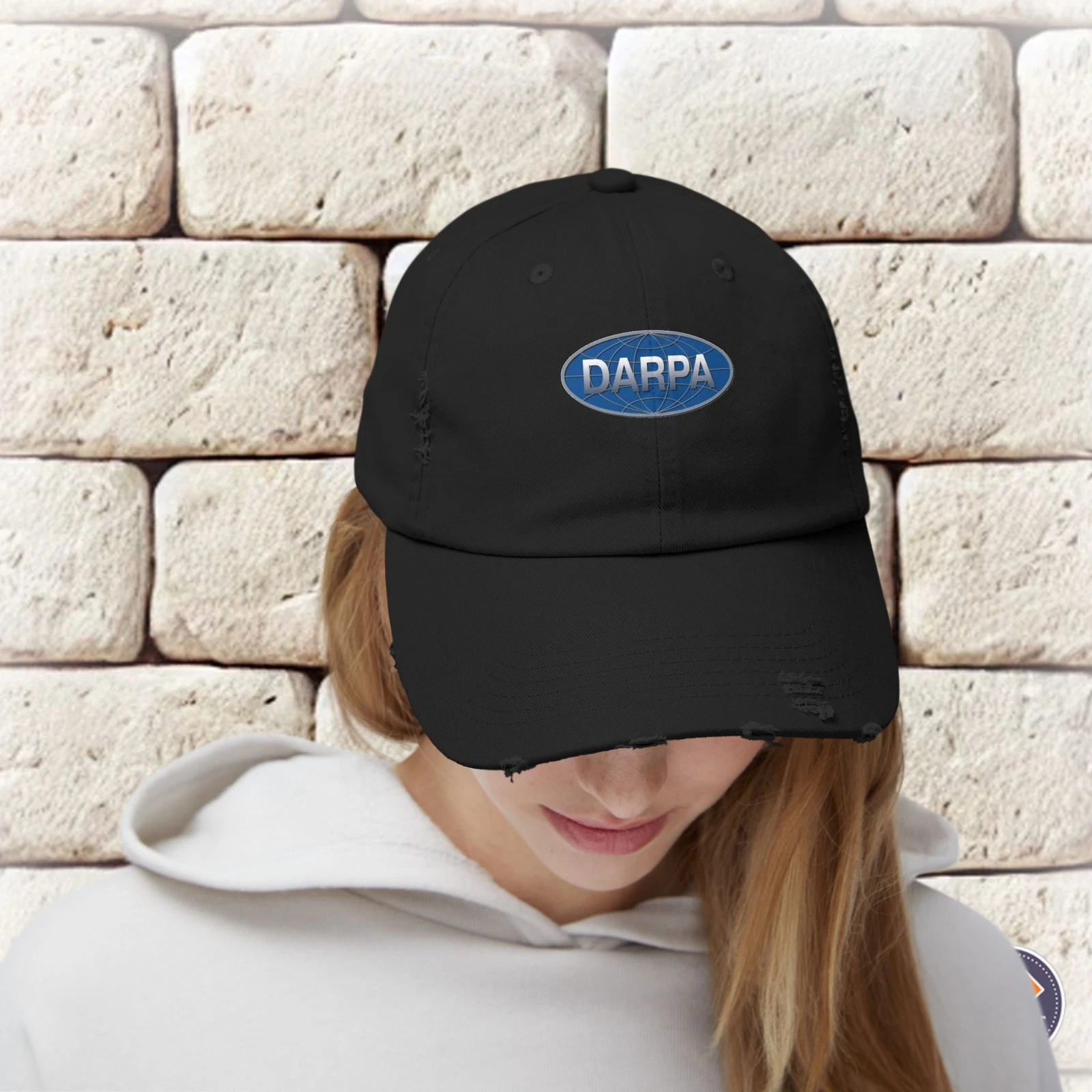 DARPA Emblem Unisex Distressed Cap