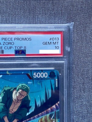 PSA 10 Roronoa Zoro OP01-013 Treasure Cup Top 8 Promo ONE PIECE