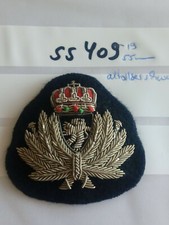 Belgien M&uuml;tzen Abzeichen Handgestickt altsilber auf schwarz (ss409)