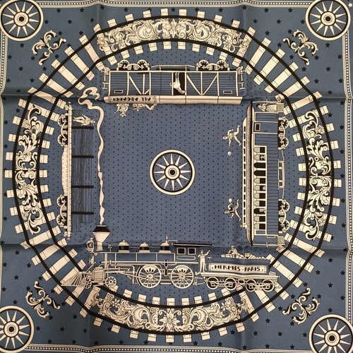 Unused w/box HERMES Carre 55 ALL ABOARD ! Silk Scarf Bandana 55cm - Picture 13 of 24