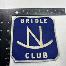 Vintage c 1960s 70s Horse Riding Equestrian N BRIDLE CLUB Patch Stable 19R8
