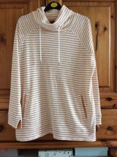 NEW WOMEN'S BONMARCHE SWEATSHIRT TOP JUMPER STRIPE LONG SLEEVES UK SIZE 12
