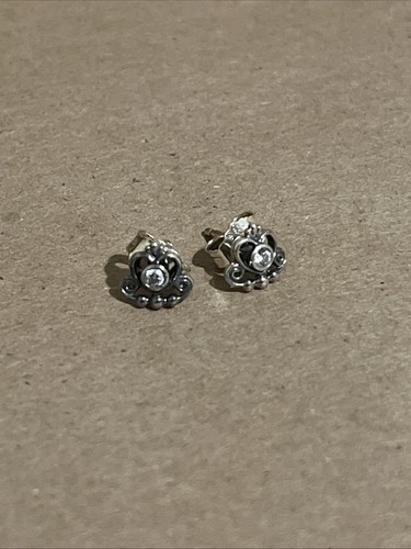 Pandora My Princess Silver Crown Stud Earrings