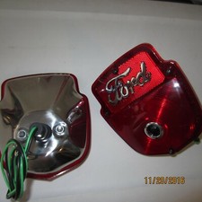 1953-60 Ford F100 Stainless Right Left Taillights With Script Blue Dot. 1953-60 Ford F100 Stainless Right Left Taillights With Script Blue Dot.