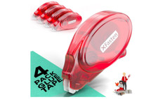 Double Sided Glue Tape Roller Adhesive Permanent Instant Scrapbook Supply 4 Pack