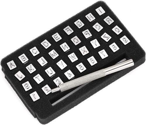 Capital Letters and Numbers Stamp Set, 1/4” / 6Mm Alphabet Stamp Tools Set Leath - Picture 5 of 7