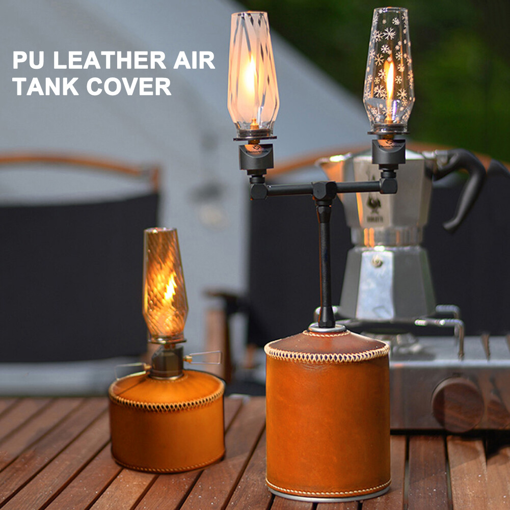  Gas Canister Cover PU Leather Gas Canister Protective Cover for