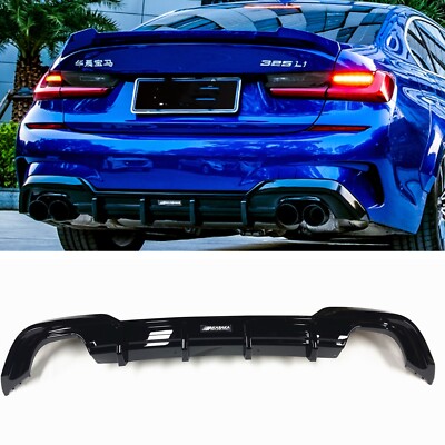 AKASAKA Rear Diffuser For 2019-2020 BMW 325i 325LI M Sport 1PC Black Body Kit