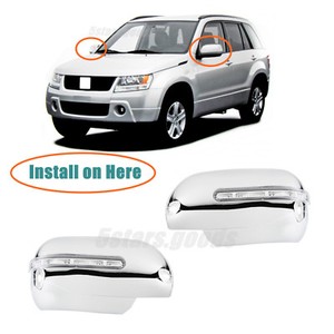 Amazon Com Hotsteelies Chrome Tail Light Cover For Suzuki Grand Vitara 06 10 Automotive