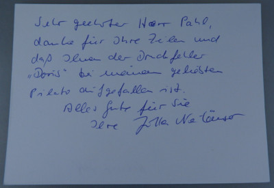Autograph deutsche Theater und TV Schauspielerin Jutta Neuhäuser (108518)