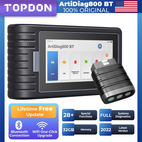 TOPDON AD800 BT Full System Car OBD2 Scanner Auto Diagnostic Tool ABS ...