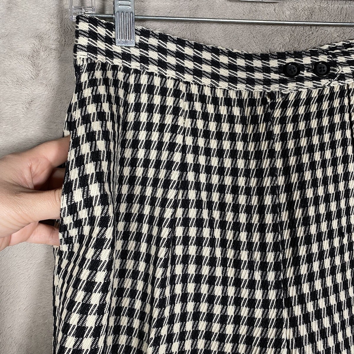 Vintage Christian Dior Pants Womens 10 Shepherds Check Wool