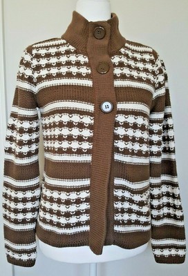 chunky cotton cardigan sweater