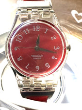 SWATCH SALE!!SWISS MADE! w/box, Swatch woman’s Candle Dinner Valentine Red LK249
