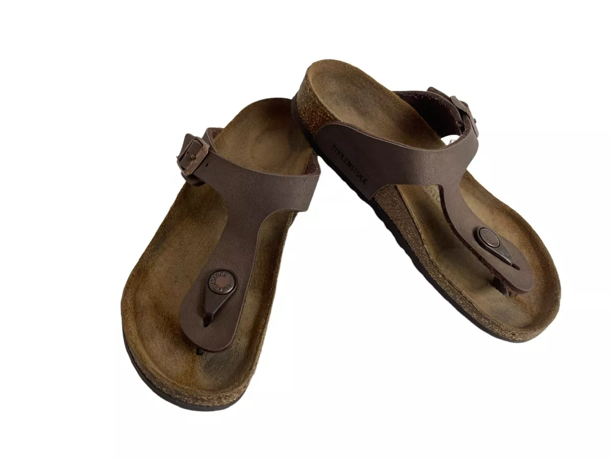 Abnormaal meerderheid voorkant Birkenstock Kids Junior Shoes Brown 31 / 12.5 M Leather Kizeh Birko-Flor  Sandals | eBay