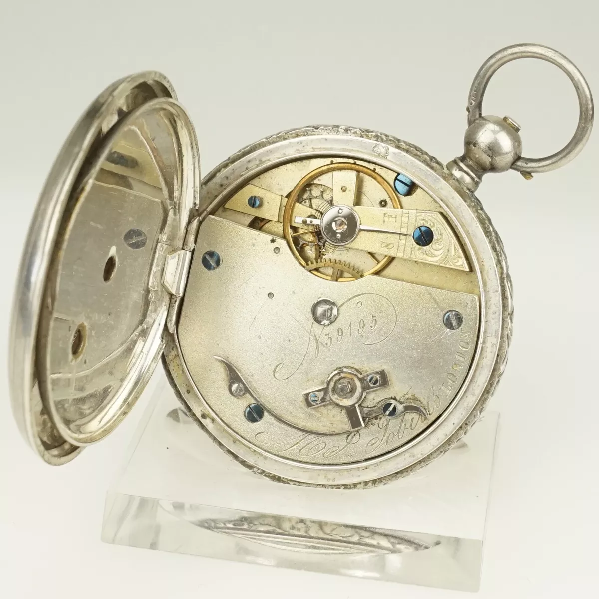 Rare TOBIAS M Silver Pocket Watch Men s no fusee duplex chronometer repeater