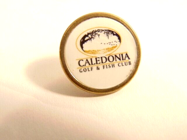 Caledonia Golf & Fish Club advertising golf ball marker