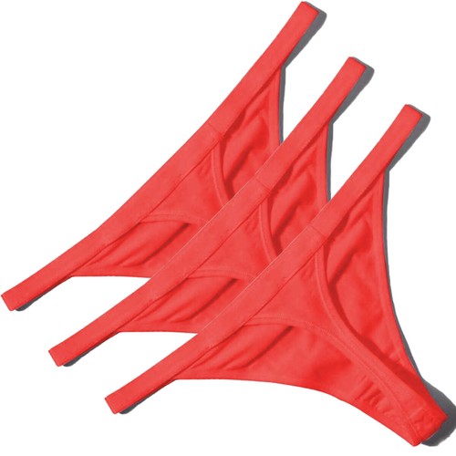 Sexy T-back 3 Pack Women Solid Cotton G String Thongs Panties Underwears Bikini - Picture 4 of 18