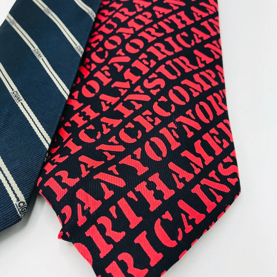 Corbata de seda vintage Insurance Company of North America Bill Blass para hombre Foto 2 de 4