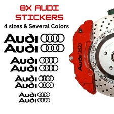 8x Audi Rings Brake Caliper Decal Stickers Car Decals Car Stickers 8x Audi Rings Brake Caliper Decal Stickers Car Decals Car Stickers