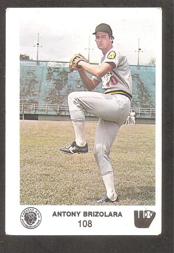 Tony Brizzolara 1981-82 Venezuelan Winter League Sticker #108 Rare