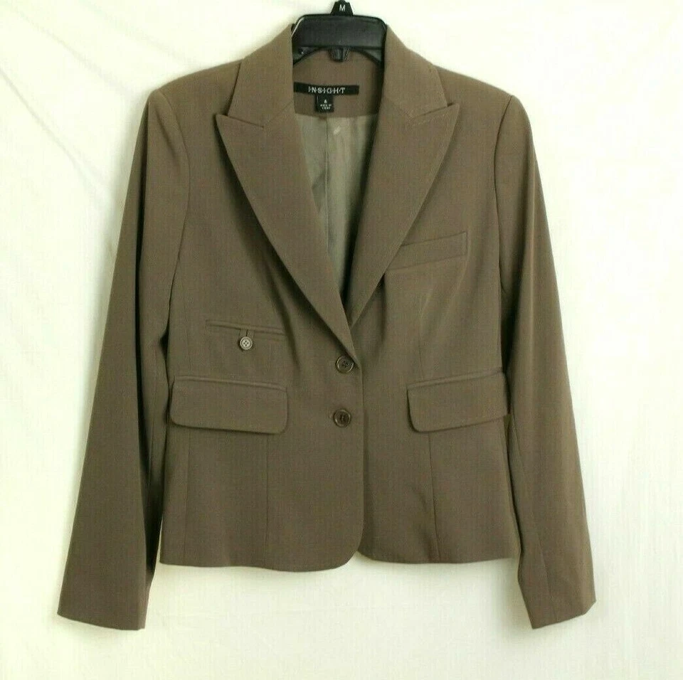Blazer chaqueta marrón para mujer INSIGHT talla 4 Foto 4 de 4