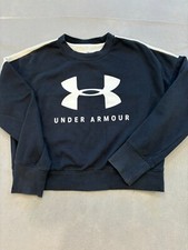 Under Armour Sweatshirt Kids Youth Girl's Large Loose Fleece Boxy Crop Active