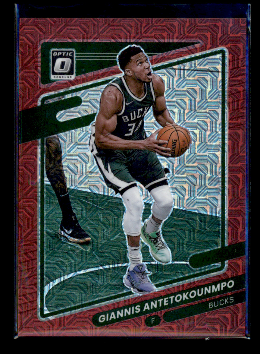2021-22 Panini Donruss Optic Giannis Antetokounmpo #31 Choice Red 7/88