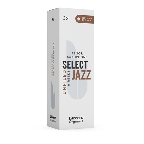 5 Pack Organic Select Jazz Tenor Saxophone Reeds, Unfiled, Strength 3 Soft Rico - Picture 3 of 24