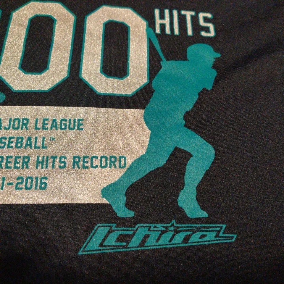 SEATTLE MARINERS Ichiro Suzuki 3000 Hits 2016 Men's Japan Navy Mizuno Large - Image 4 of 4