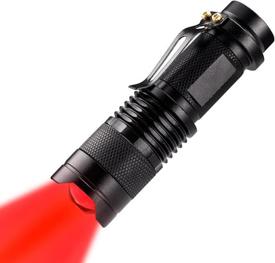 High Power 1 Mode Red LED Flashlight, Single Mode Red Flashlight, Red Light Flas