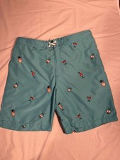 Tommy Bahama Men swim trunk XL Live the Island Life Embroidered Zipper PreOwn 21