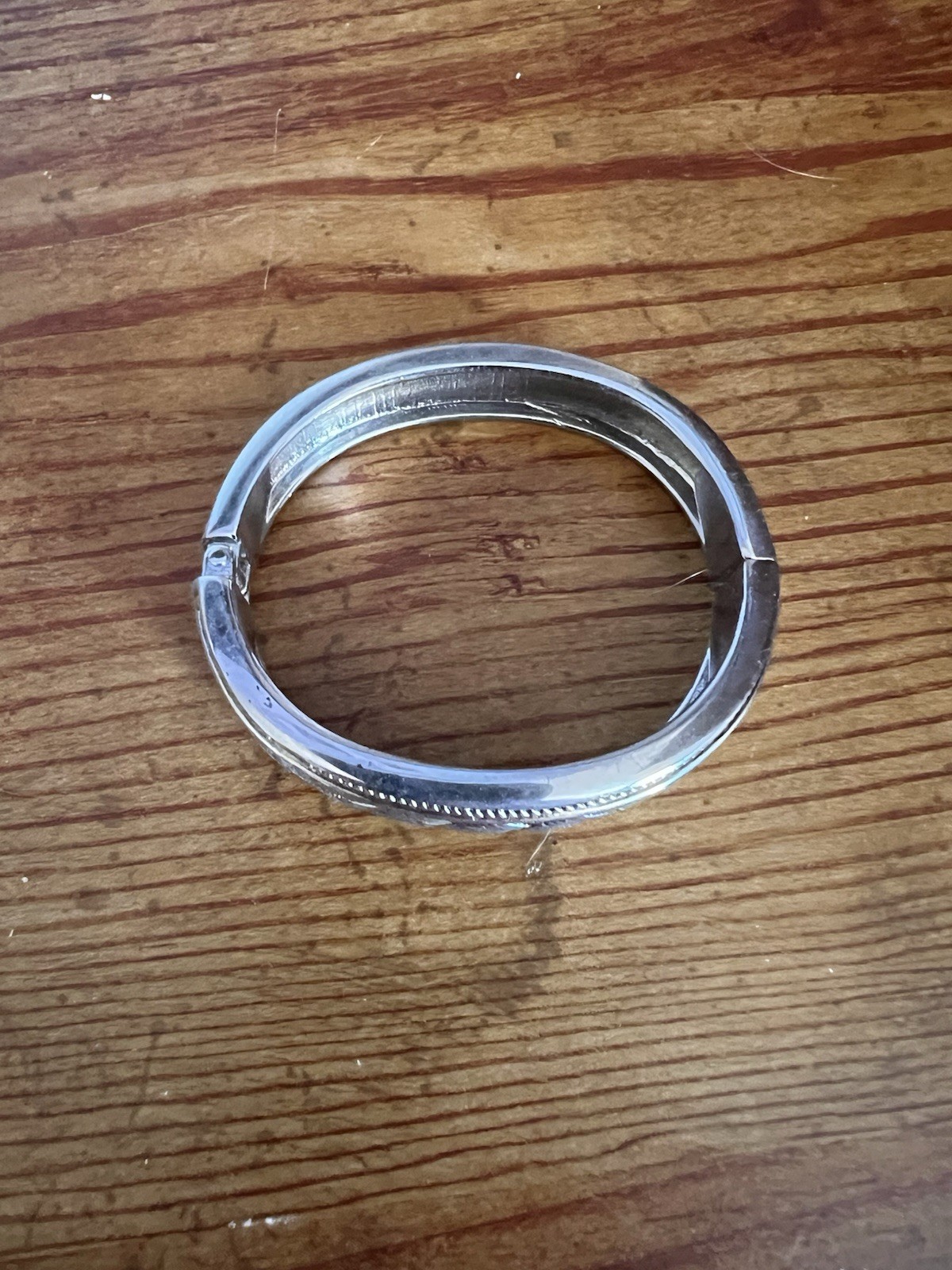 Ethnic Pattern Asymmetrical Cuff Bracelet Silver … - image 4